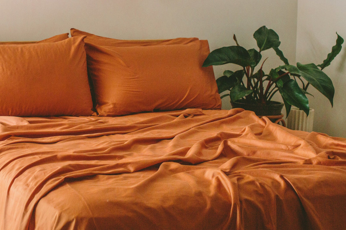 Sateen Organic Cotton Duvet Cover Set + Shams From Nest Bedding