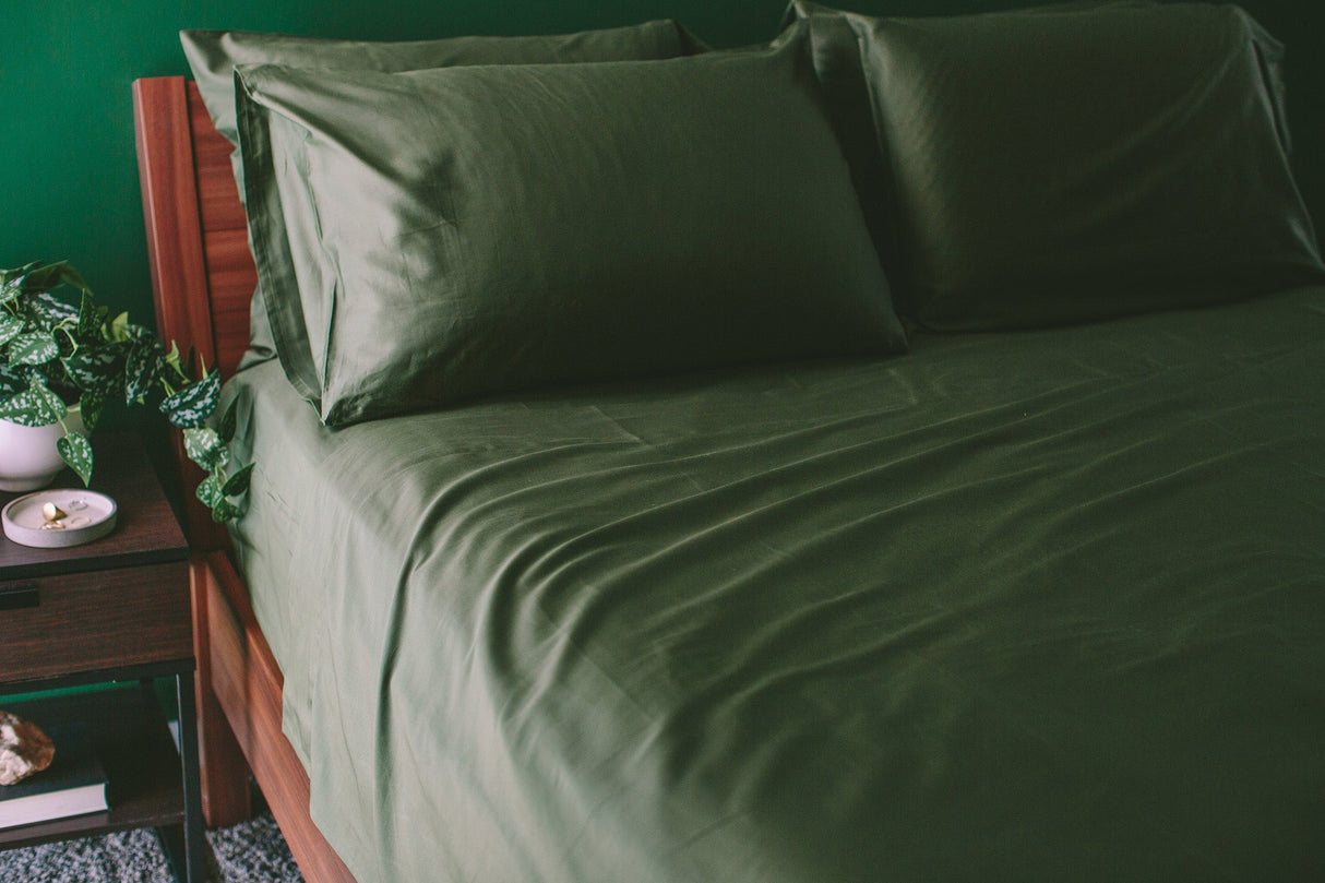 Sateen Organic Cotton Sheet Set + Pillowcases From Nest Bedding