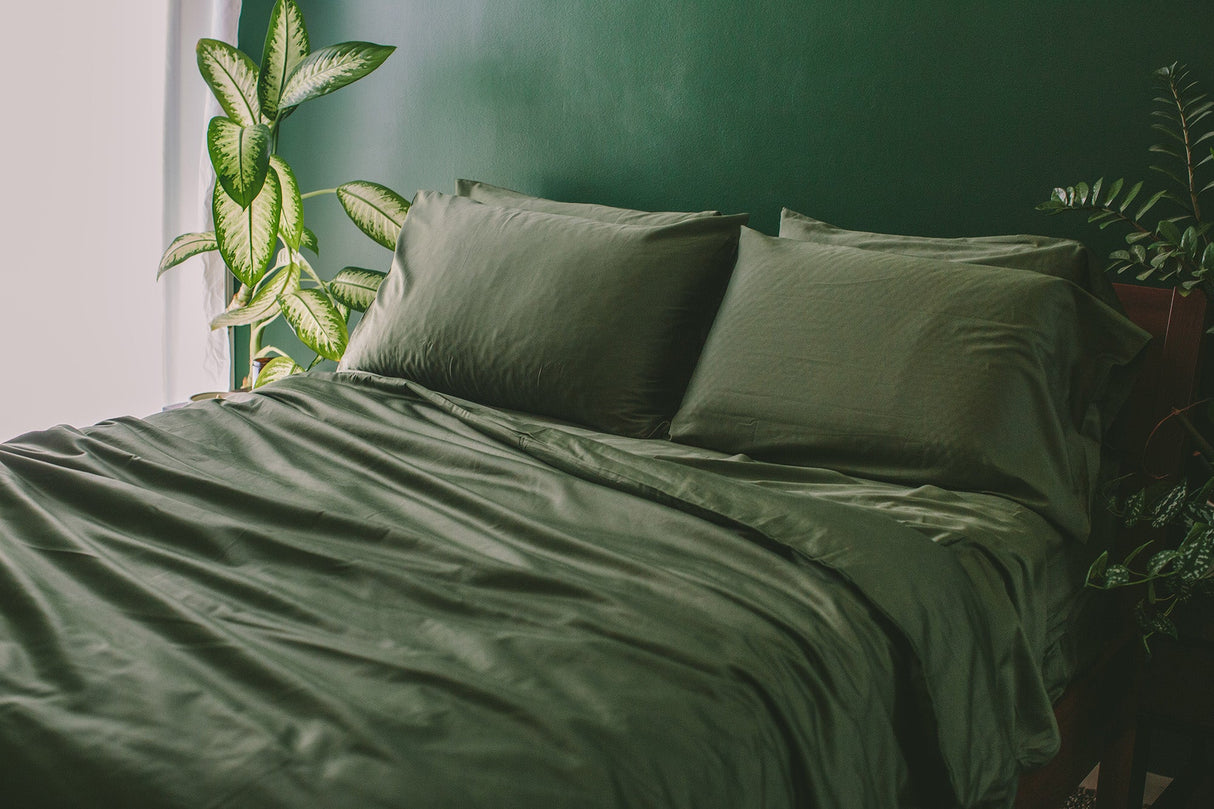 Sateen Organic Cotton Duvet Cover Set + Shams From Nest Bedding