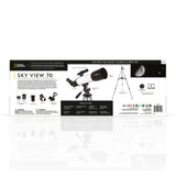National Geographic SKY VIEW 70 - 70mm Refractor Telescope with Panhandle Mount - 80-00370 from Explore Scientific