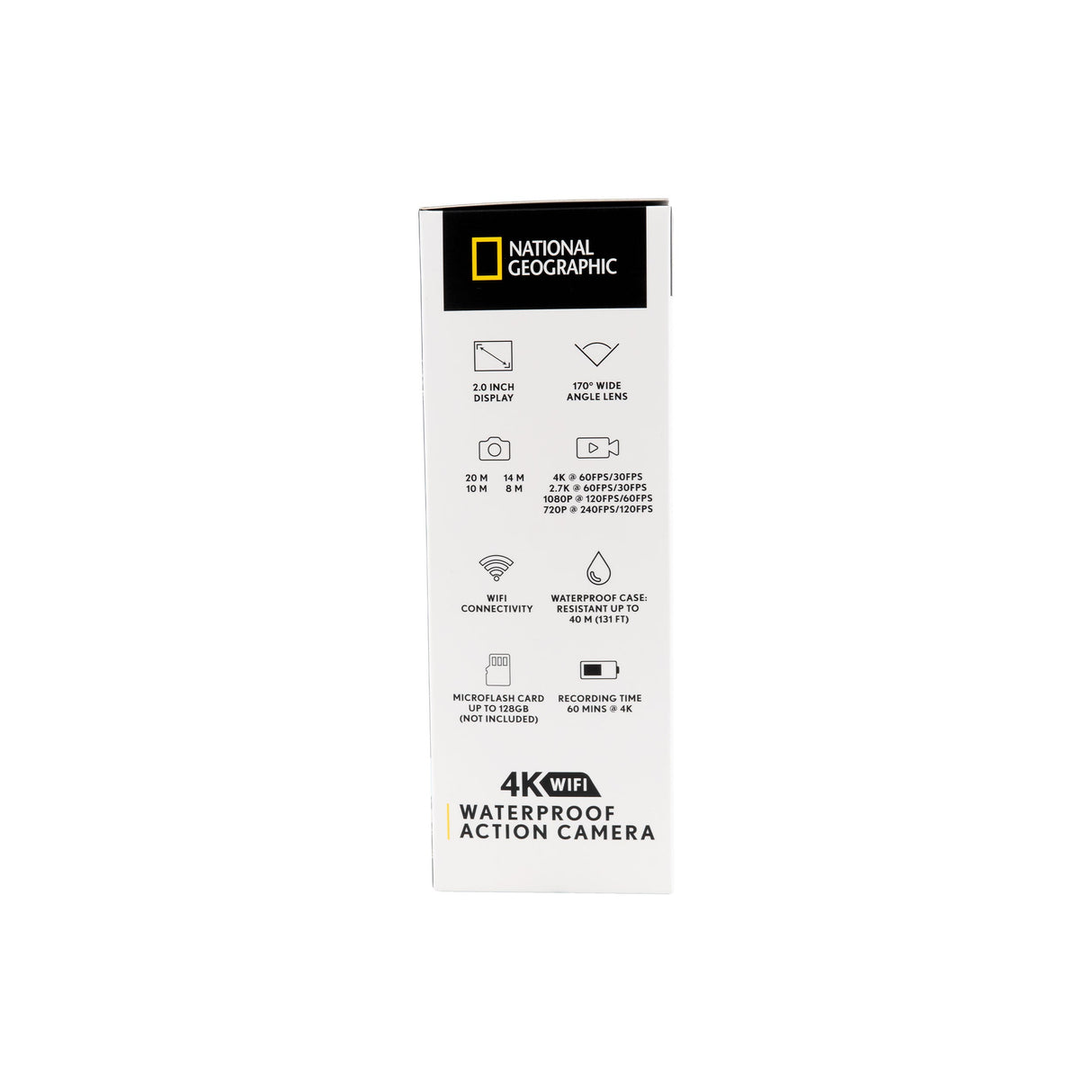 National Geographic 4K Waterproof Action Camera with WiFi from Explore Scientific