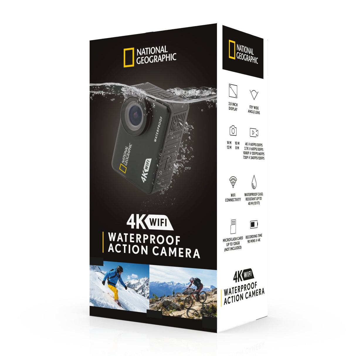 National Geographic 4K Waterproof Action Camera with WiFi from Explore Scientific
