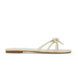 Nicole Bow Slide Sandal in Bone from Yosi Samra