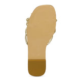 Nicole Bow Slide Sandal in Gold from Yosi Samra