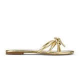 Nicole Bow Slide Sandal in Gold from Yosi Samra