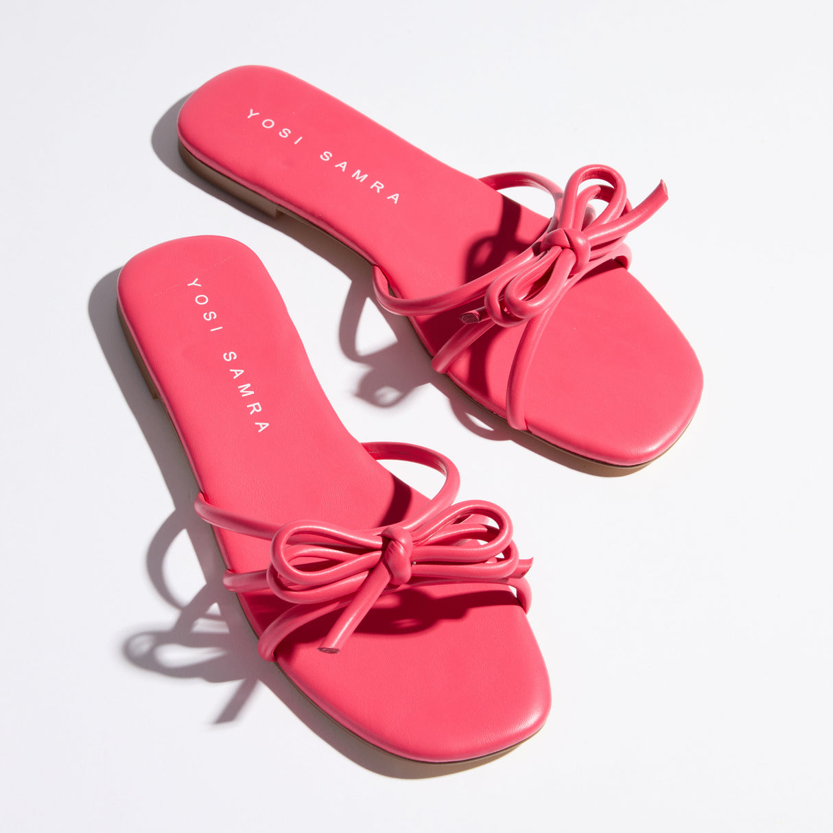 Nicole Bow Slide Sandal in Raspberry from Yosi Samra