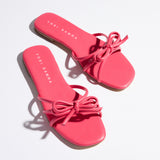 Nicole Bow Slide Sandal in Raspberry from Yosi Samra