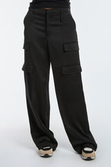 Milan Satin Cargo Pant - Black From Noli Yoga