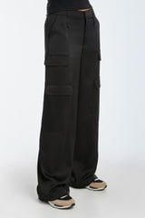 Milan Satin Cargo Pant - Black From Noli Yoga