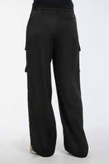 Milan Satin Cargo Pant - Black From Noli Yoga