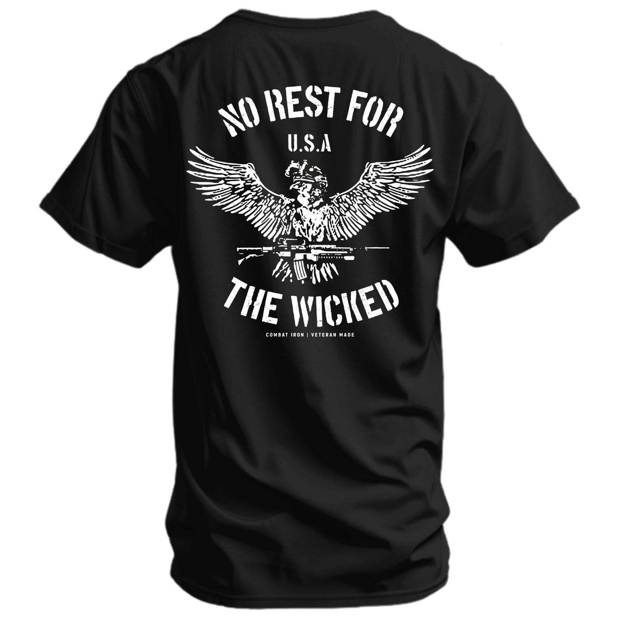 No Rest For The Wicked Men's T-Shirt from Combat Iron Apparel