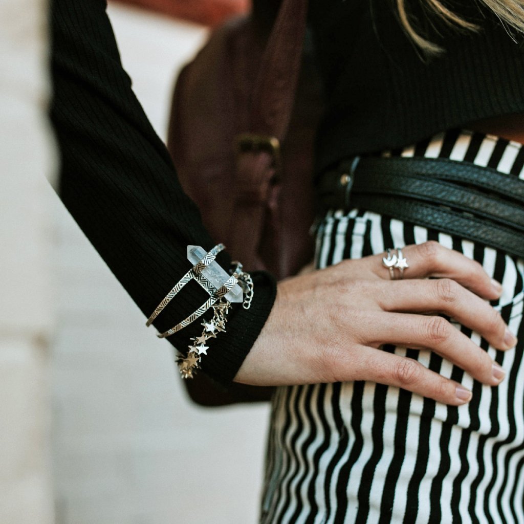 Crystal Cuff Bracelet | Silver from Hiouchi Jewels