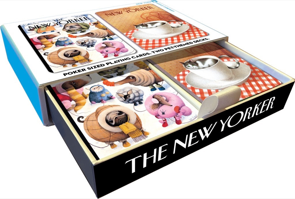 Dog and Cat Cartoons Double Deck Playing Cards from New York Puzzle Company