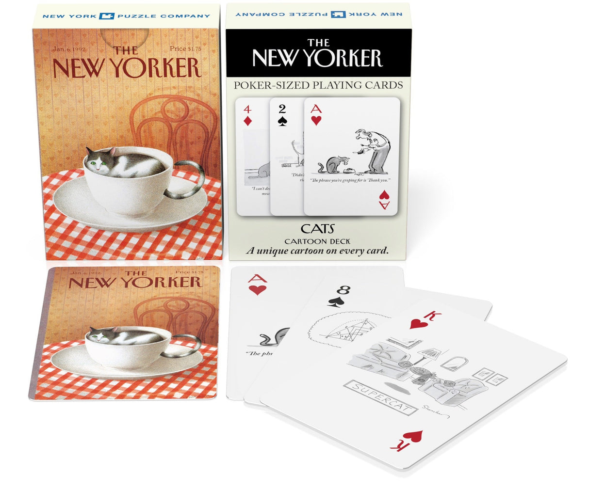 Cat Cartoons Playing Cards From New York Puzzle Company