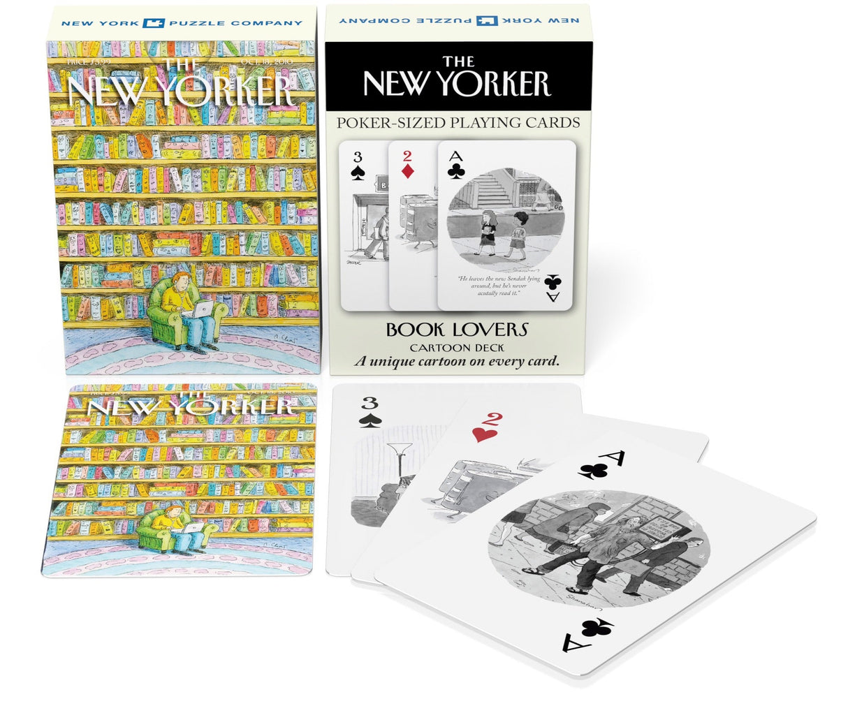 Book Lover Cartoons Playing Cards From New York Puzzle Company