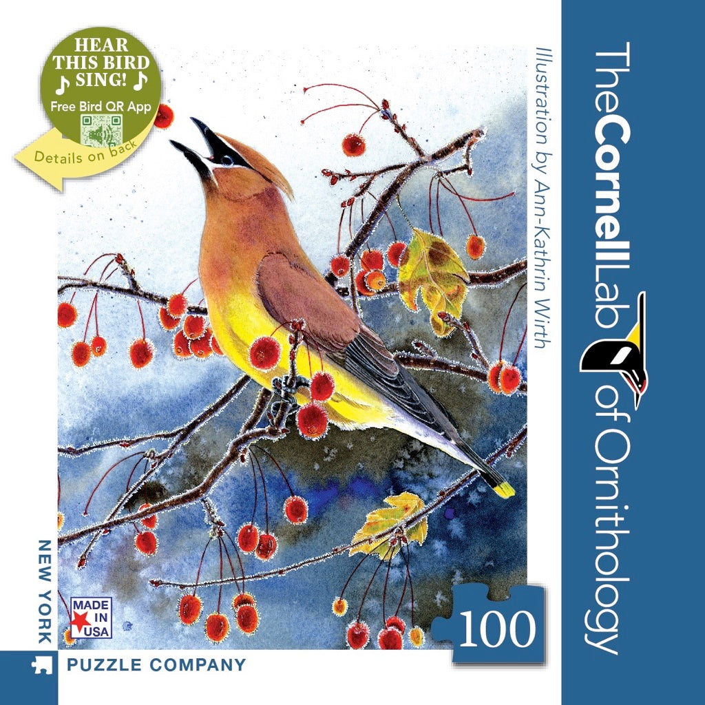 Cedar Waxwing Mini From New York Puzzle Company