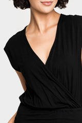 Work It Surplice Rouched Knit Dress from Gibsonlook