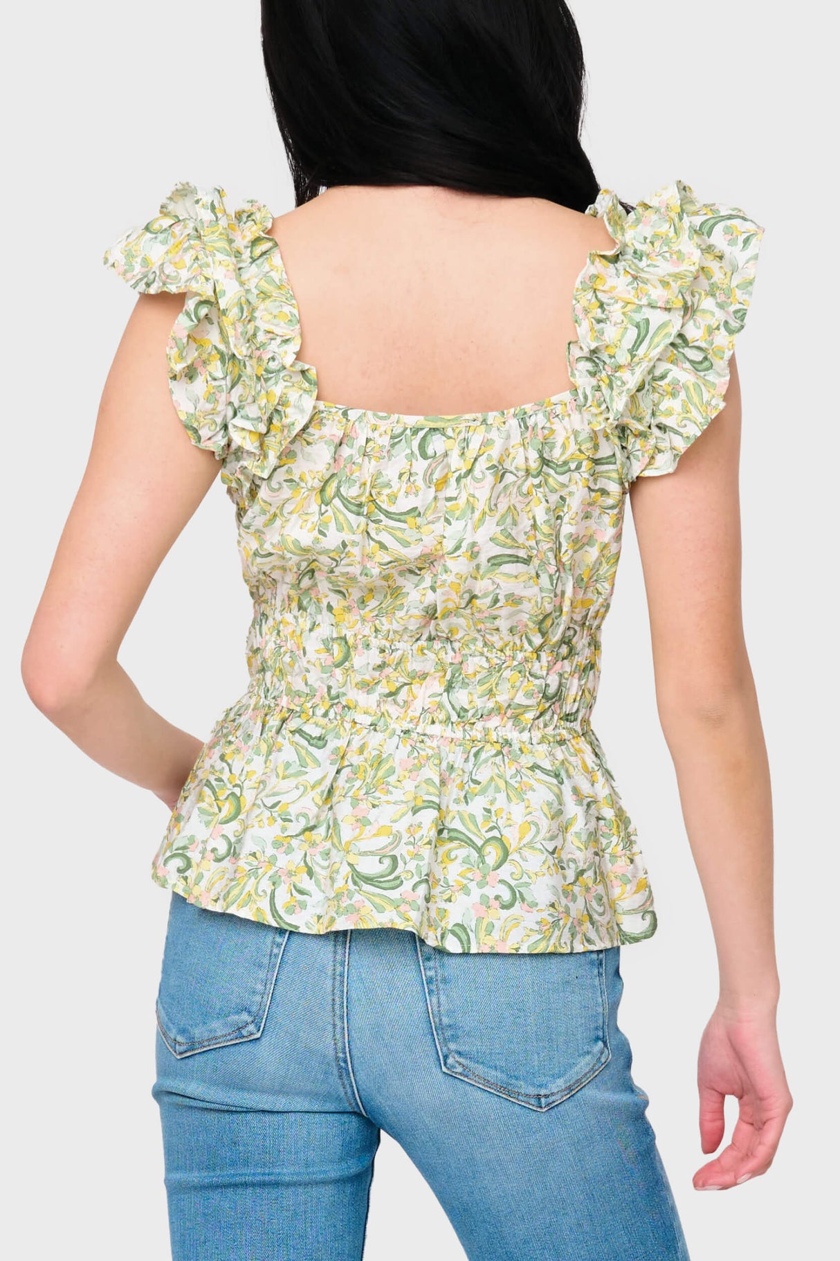 Elle Boho Flutter Sleeve Top  From Gibsonlook