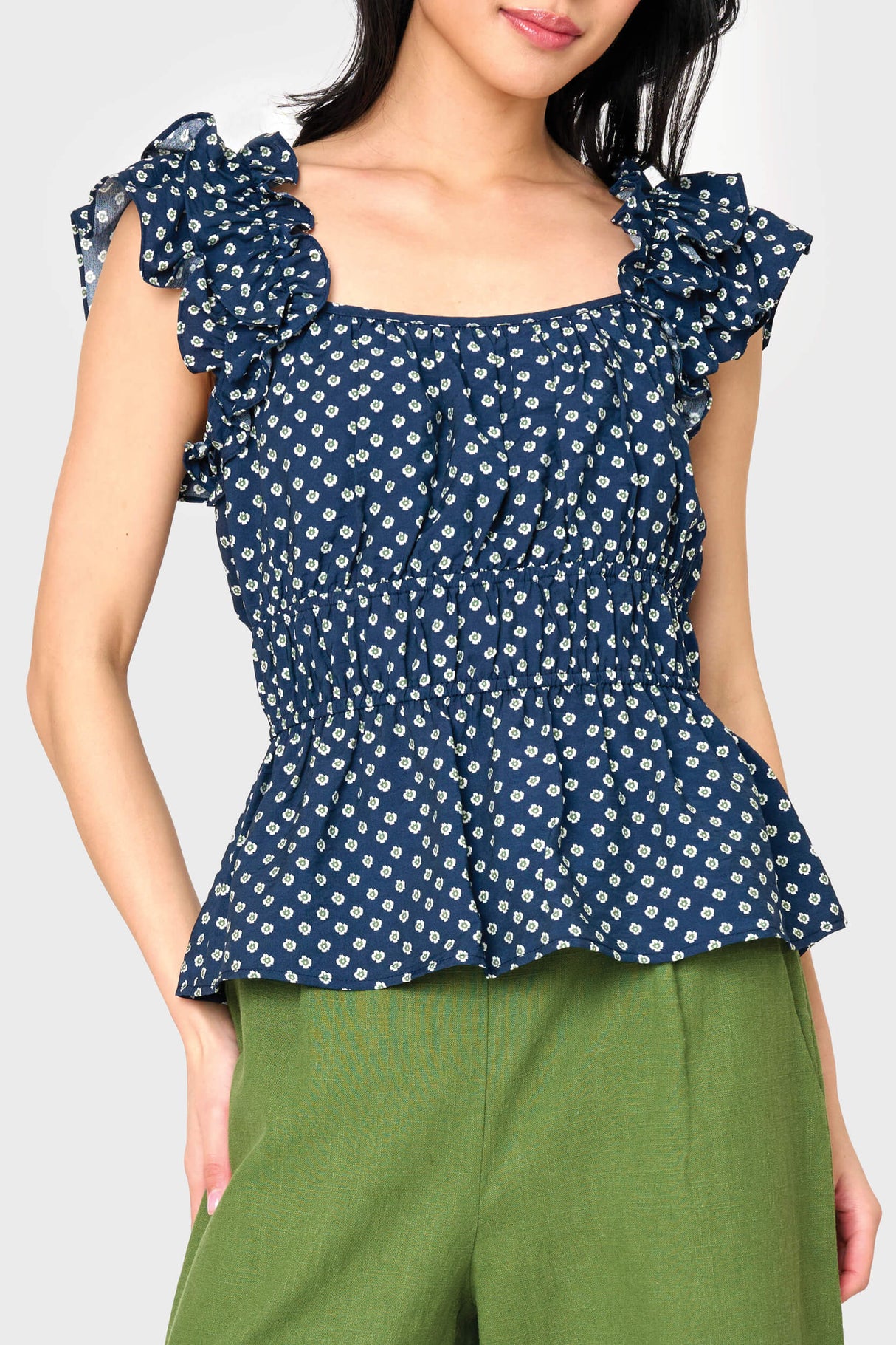 Elle Boho Flutter Sleeve Top  From Gibsonlook