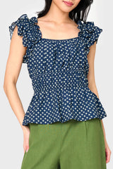 Elle Boho Flutter Sleeve Top  From Gibsonlook