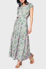Cap Sleeve Notch Neck Blouse from Gibsonlook