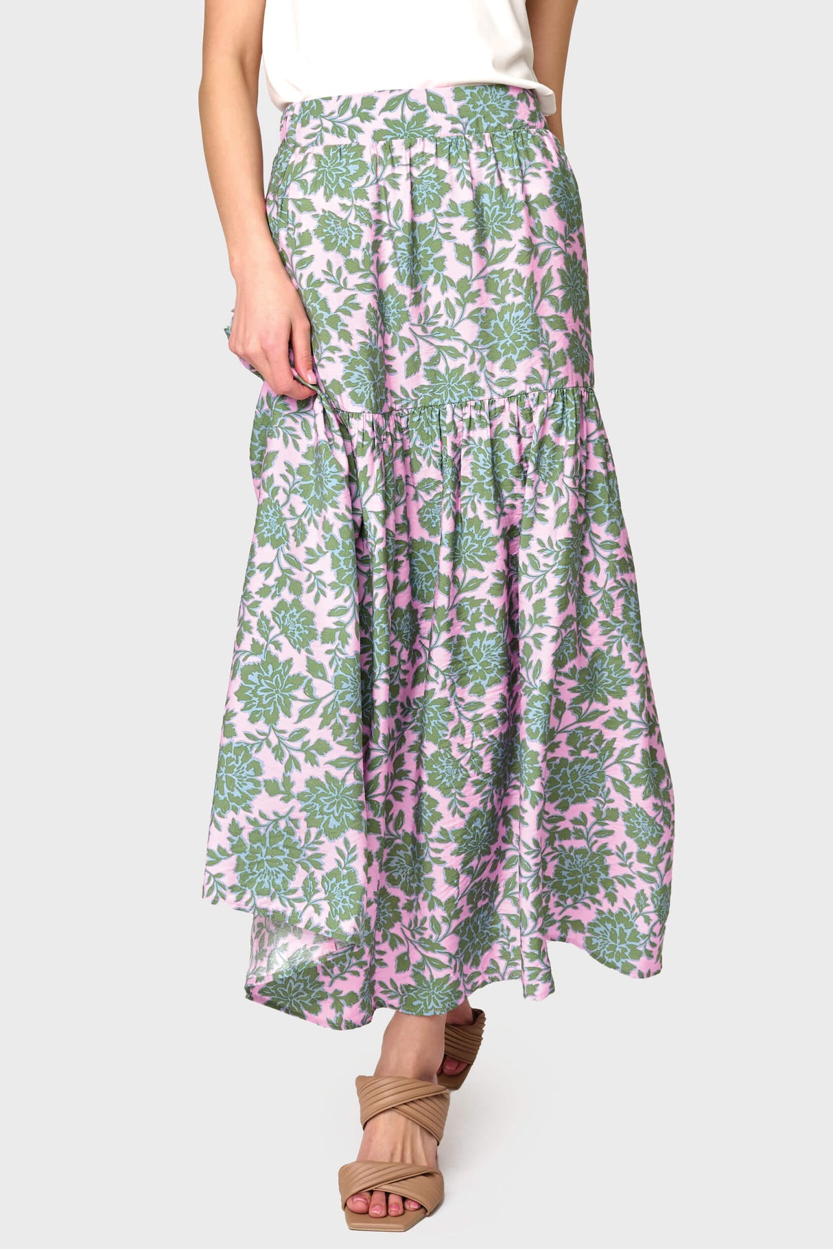 Playa Tiered Maxi Skirt From Gibsonlook