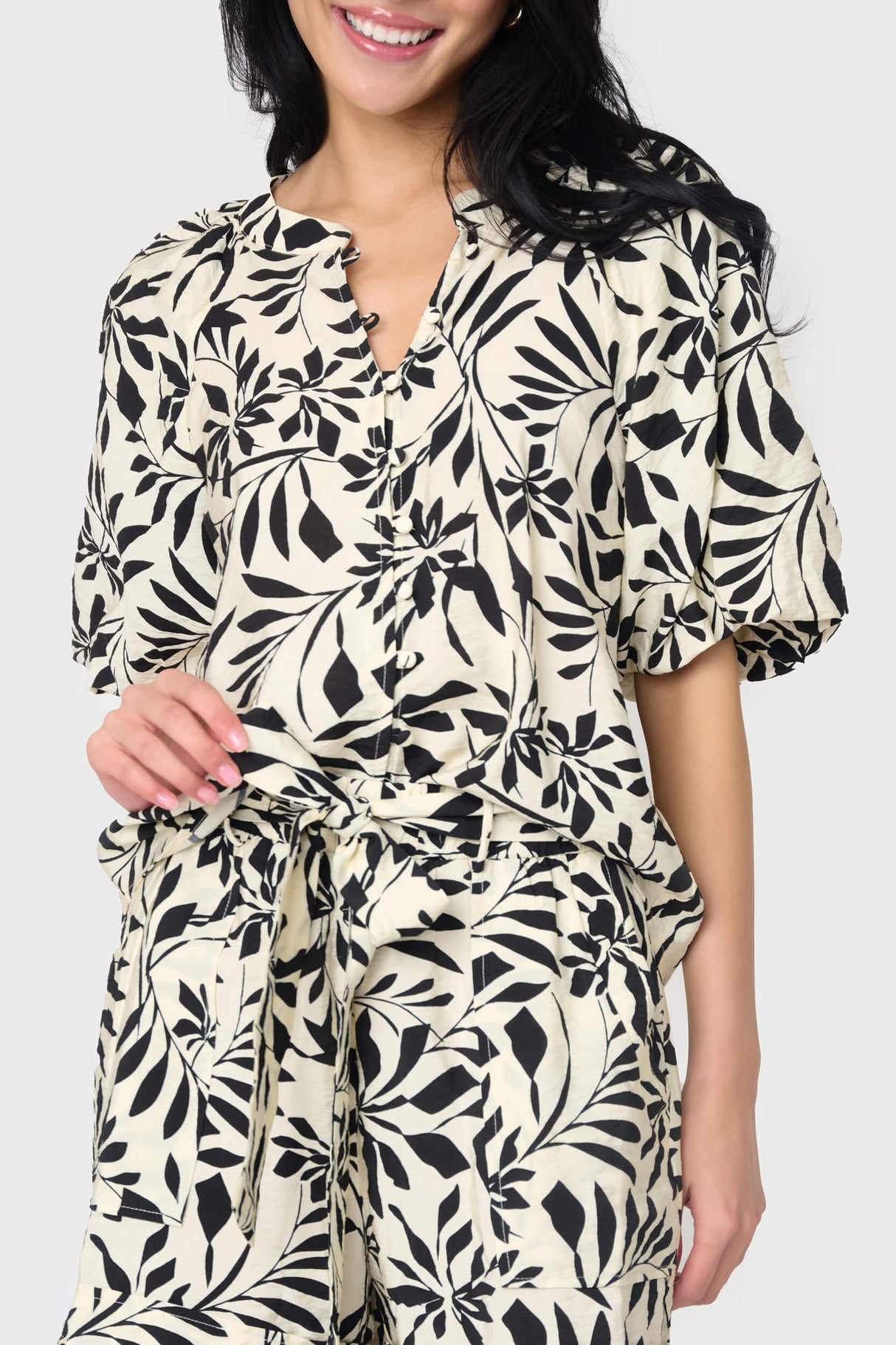 Playa Bell Sleeve Button Blouse from Gibsonlook