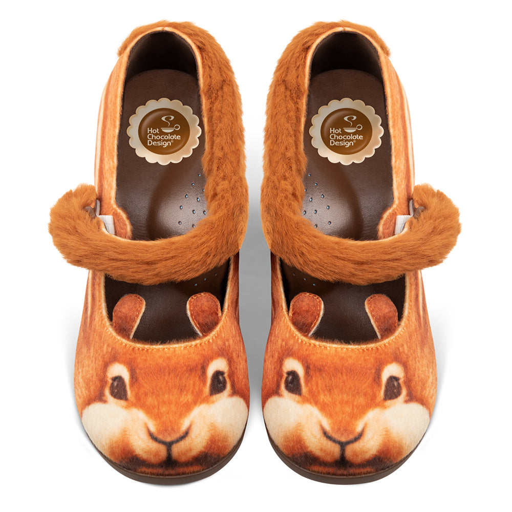 Chocolaticas® Mid Heels Nutty Cheeks Women's Mary Jane Pump from Hot Chocolate Design