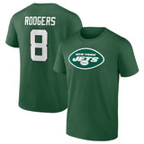 Aaron Rodgers New York Jets Icon Name & Number T-Shirt  from Dynasty Sports & Framing