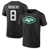 Aaron Rodgers New York Jets Icon Name & Number T-Shirt  from Dynasty Sports & Framing