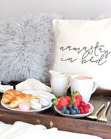 Namastay in Bed Pillow Cover from The Cotton & Canvas Co.