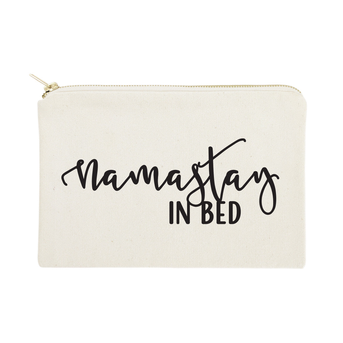 Namastay in Bed Cotton Canvas Cosmetic Bag from The Cotton & Canvas Co.
