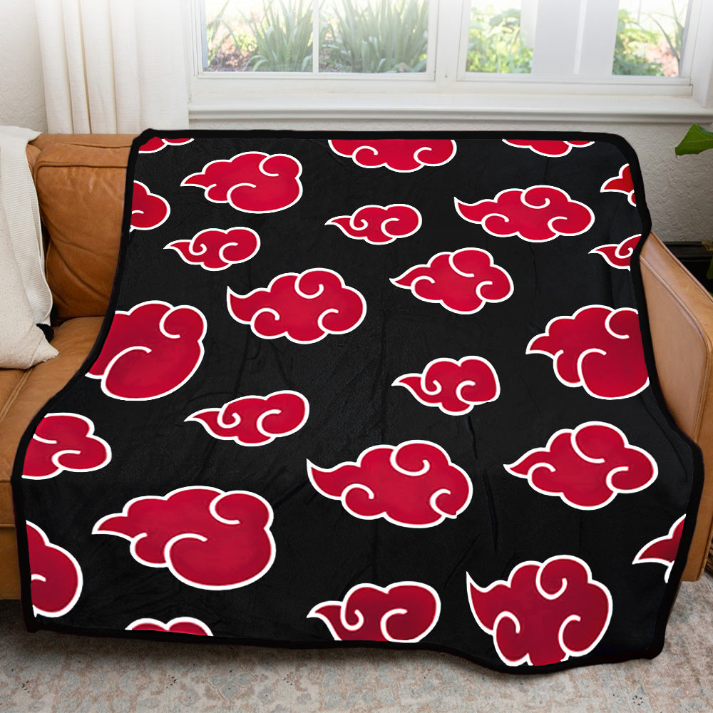 Naruto Shippuden Anti Leaf Clouds Akatsuki Throw Blanket 50in By 60in From Your Favorite T Shirts