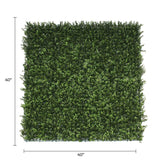Natural Artificial Boxwood Wall 40" x 40" 11SQ FT Commercial Grade UV Resistant from Designer Plants USA