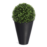 Natural Green Artificial Buxus Topiary Ball 11" UV Resistant Set of 2 from Designer Plants USA