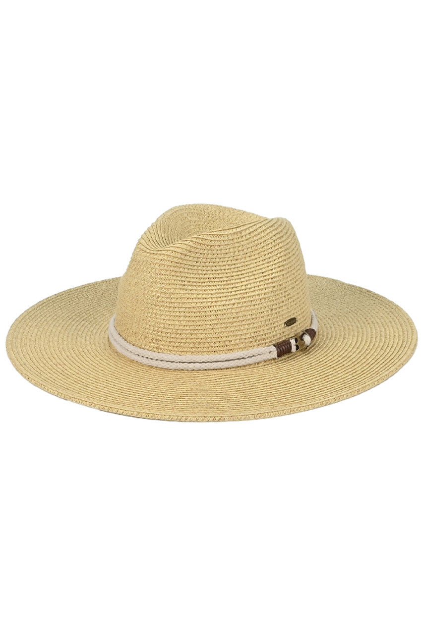 C.C Anchor Rope Trim Band Wide Brim Sun Hat from Madeline Love