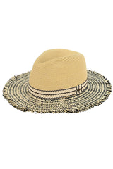 C.C Frayed Edge Panama Sun Hat from Madeline Love