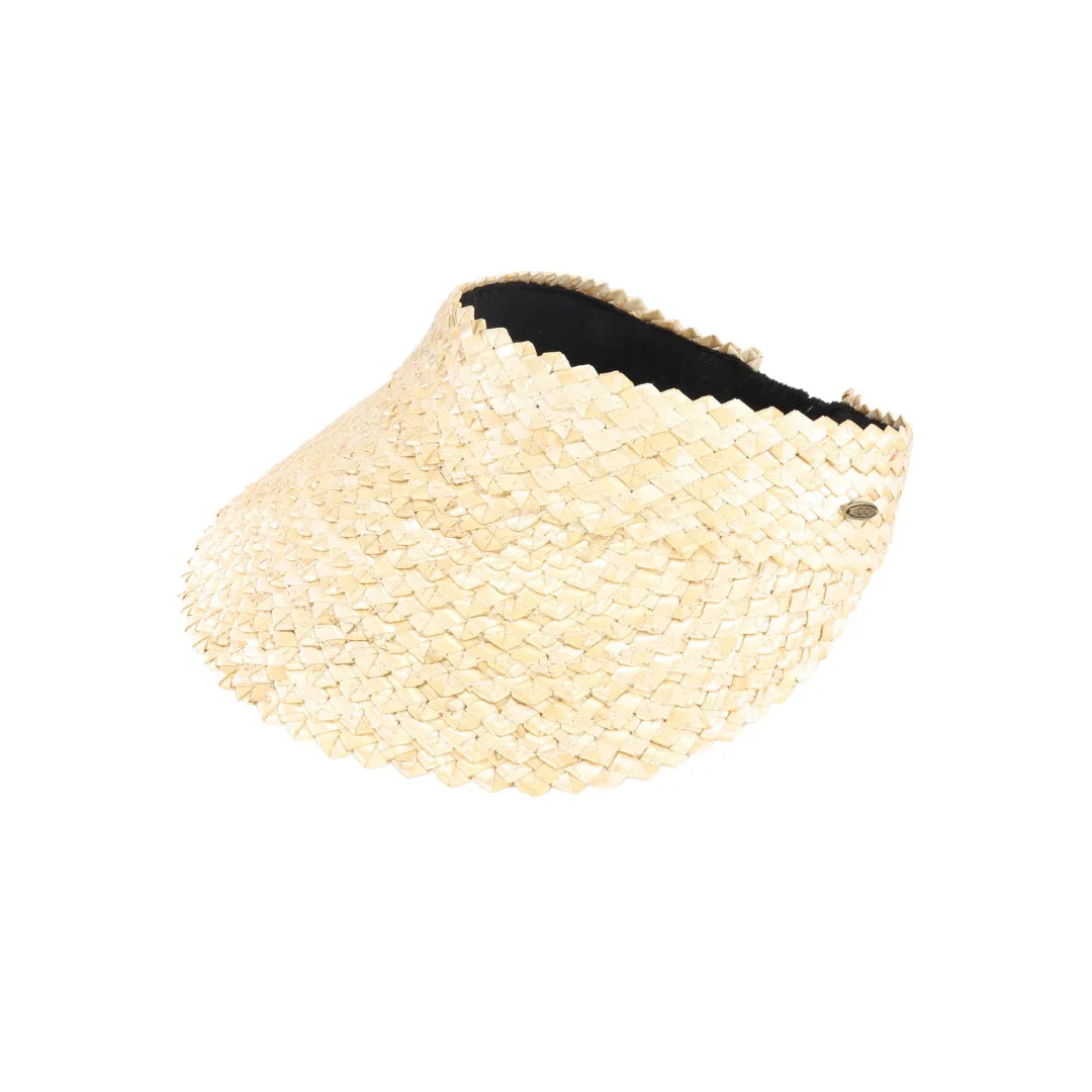 Textured Wheat Straw C.C Sun Visor from Madeline Love