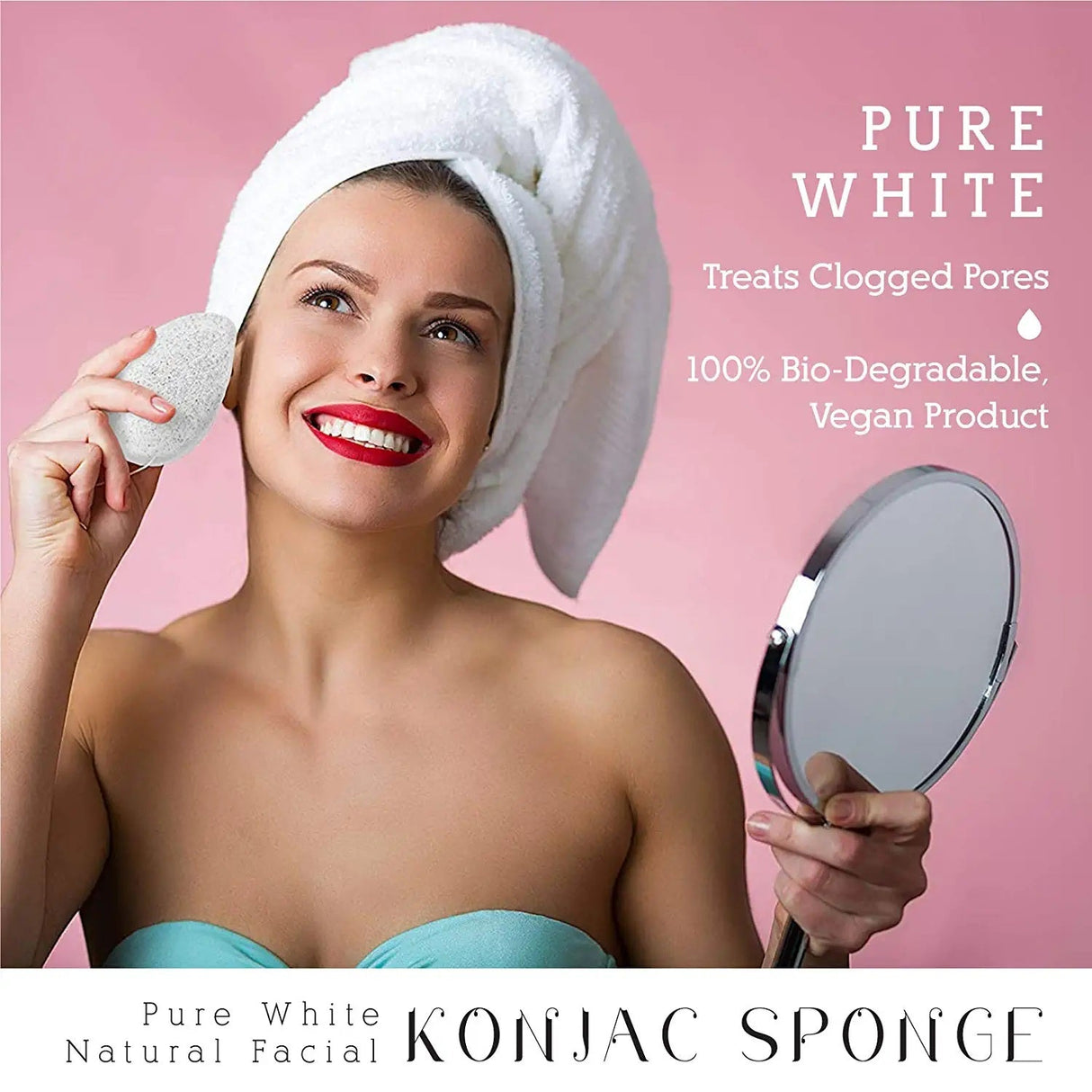 Natural Facial Konjac Sponge Duo Set from Pursonic