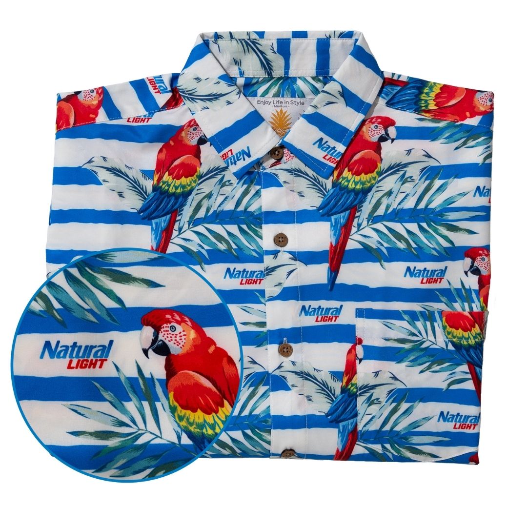 Super Stretch - ***Natural Light*** The Weekender Hawaiian Shirt from Tropical Bros