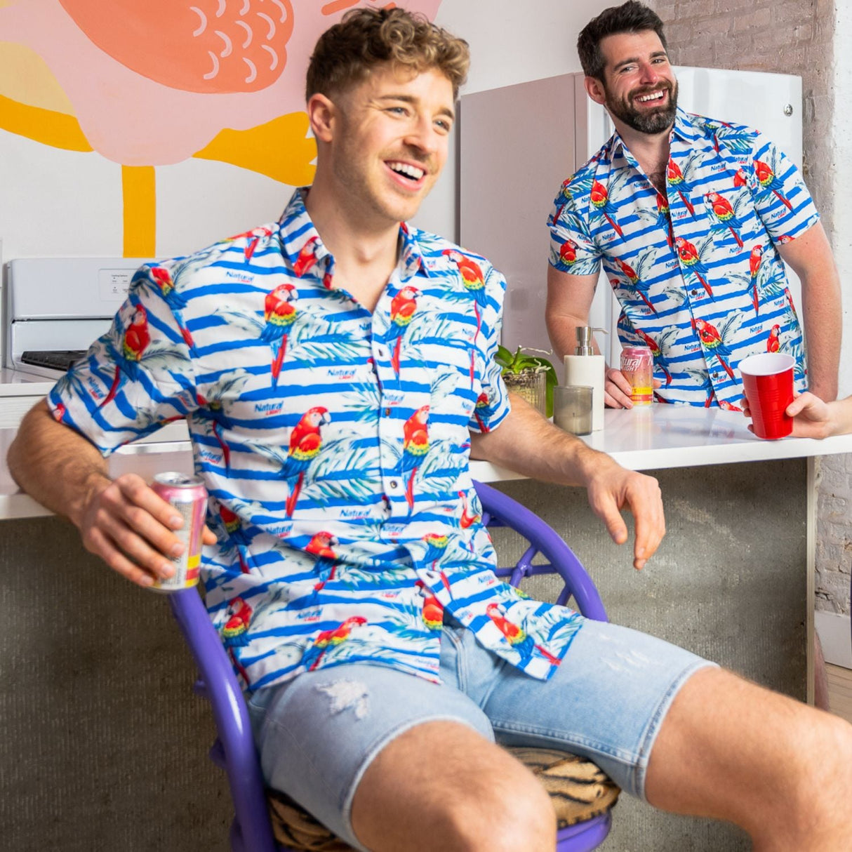 Super Stretch - ***Natural Light*** The Weekender Hawaiian Shirt from Tropical Bros