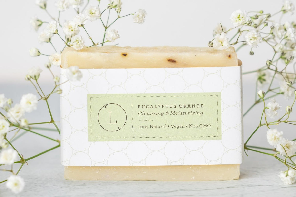 2x Eucalyptus Natural Handmade Soap Bar, Fresh Cold Process Soap from Lizush