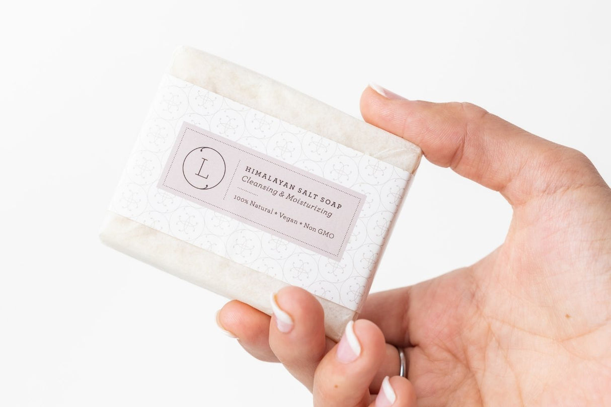 2x Himalayan Salt Soap Bar, Natural Unscented Soap, Vegan Handmade Soap from Lizush