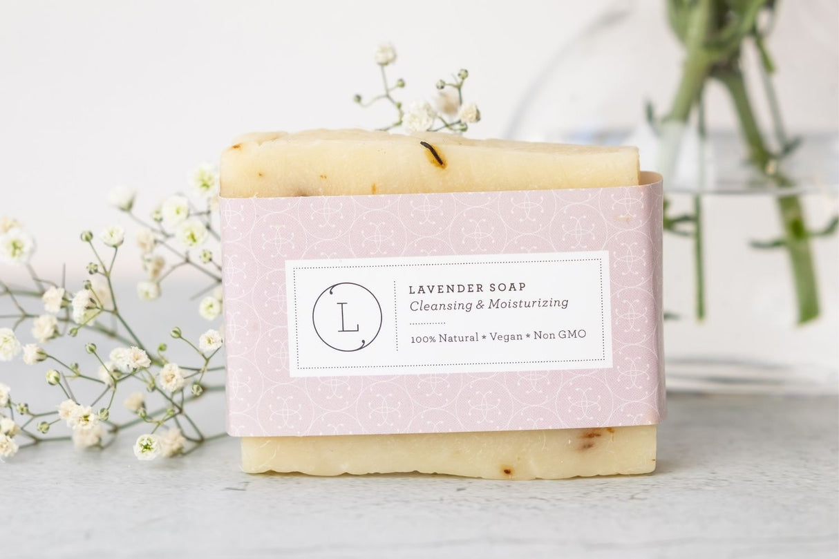2x Lavender Soap Bar, Natural Handmade Soap, Vegan Skincare gift from Lizush