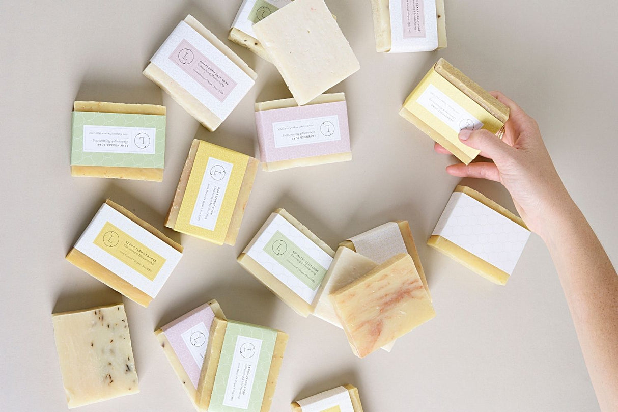 2x Natural Cold Process Soap Bar with Essential oils from Lizush