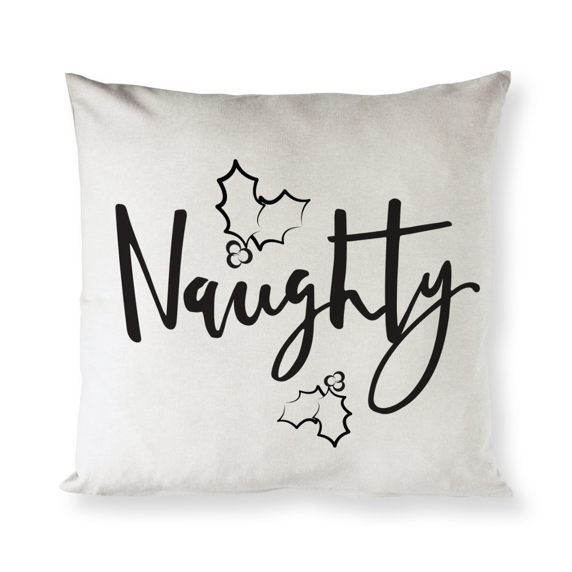 Naughty Christmas Holiday Pillow Cover from The Cotton & Canvas Co.