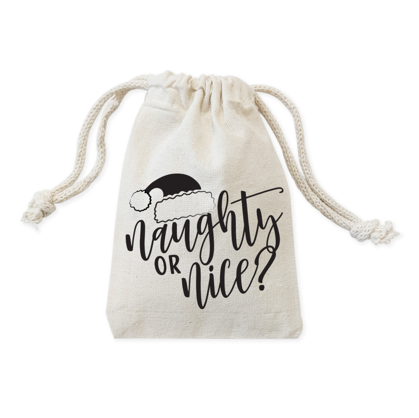 Naughty or Nice Christmas Holiday Favor Bags, 6-Pack from The Cotton & Canvas Co.