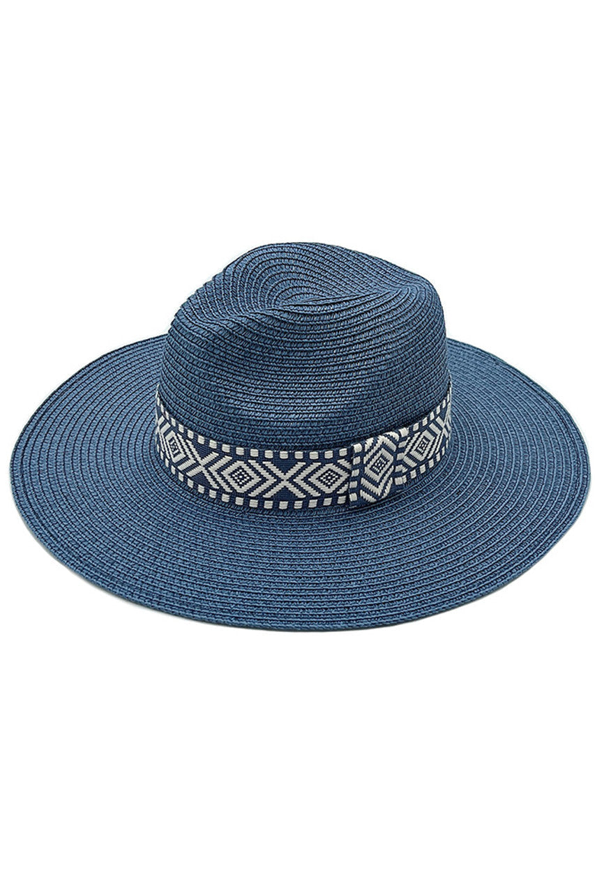 AZTEC BAND PANAMA HAT from Madeline Love