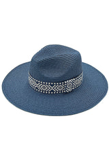 AZTEC BAND PANAMA HAT from Madeline Love