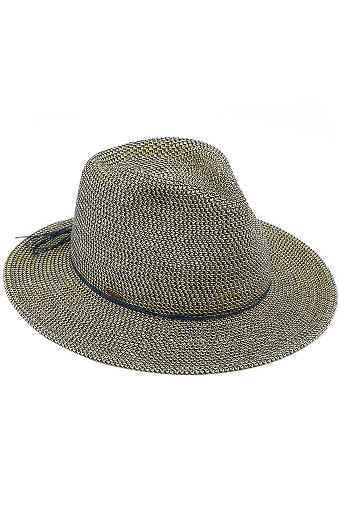 C.C Lurex Paper Straw Panama Sun Hat from Madeline Love